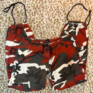 Zumiez Red, Black, White Camo Unisex Teen Cargos